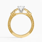 Aberdeen Celtic Diamond Ring Yellow Gold 18k Radiant Engagement Ring