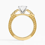Aberdeen Celtic Diamond Ring Yellow Gold 18k Radiant Engagement Ring