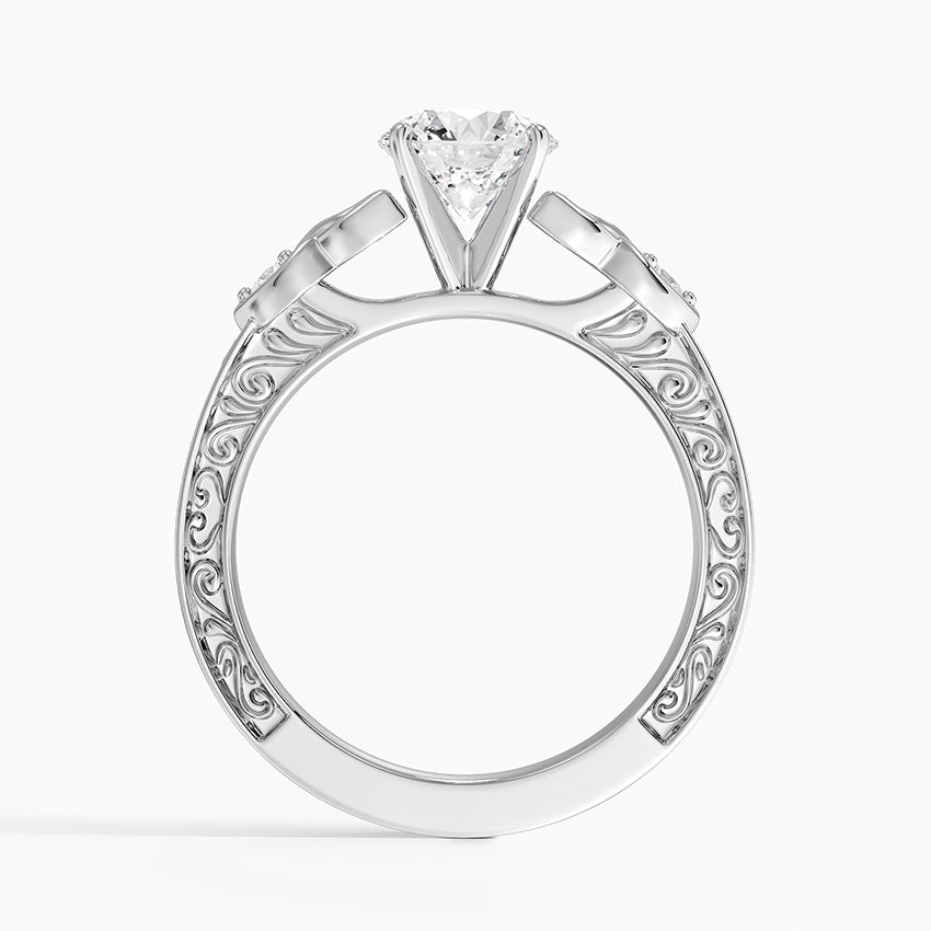 Aberdeen Celtic Diamond Ring Platinum Round Engagement Ring