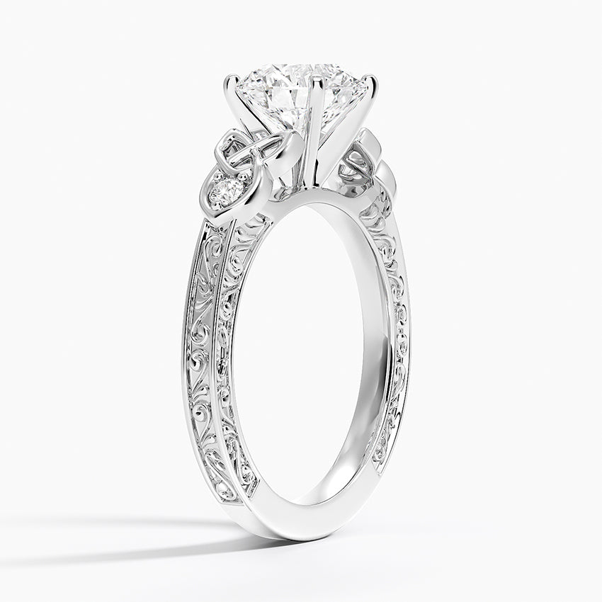 Aberdeen Celtic Diamond Ring Platinum Round Engagement Ring