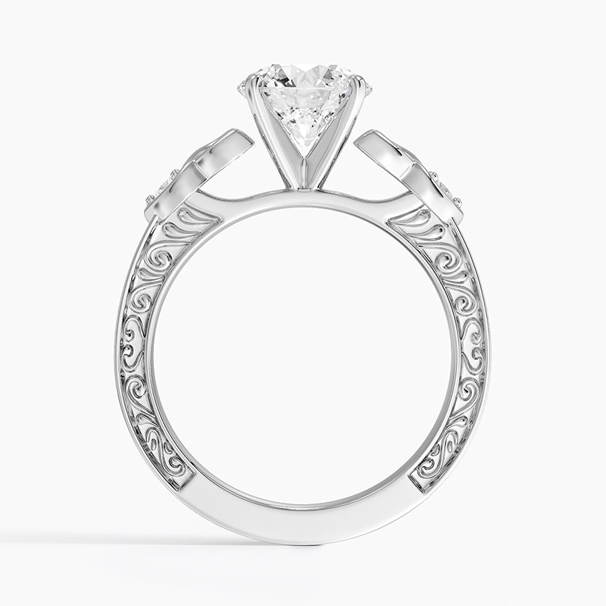 Aberdeen Celtic Diamond Ring Platinum Round Engagement Ring