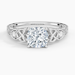 Aberdeen Celtic Diamond Ring Platinum Cushion Engagement Ring