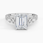 Aberdeen Celtic Diamond Ring Platinum Emerald Engagement Ring