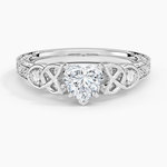 Aberdeen Celtic Diamond Ring Platinum Heart Engagement Ring