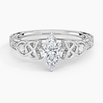 Aberdeen Celtic Diamond Ring Platinum Marquise Engagement Ring