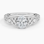 Aberdeen Celtic Diamond Ring Platinum Oval Engagement Ring
