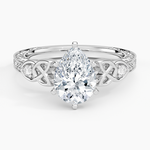 Aberdeen Celtic Diamond Ring Platinum Pear Engagement Ring