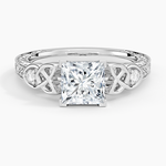 Aberdeen Celtic Diamond Ring Platinum Princess Engagement Ring