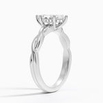 Twisted Vine Hidden Halo Diamond Ring Platinum Marquise Engagement Ring