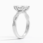 Twisted Vine Hidden Halo Diamond Ring Platinum Marquise Engagement Ring