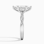 Twisted Vine Hidden Halo Diamond Ring Platinum Marquise Engagement Ring