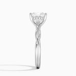 Twisted Vine Hidden Halo Diamond Ring Platinum Princess Engagement Ring