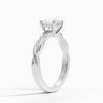 Twisted Vine Hidden Halo Diamond Ring Platinum Round Engagement Ring
