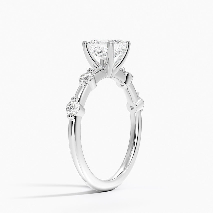Aimee 1.7mm Diamond Ring Platinum Asscher Engagement Ring