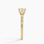 Aimee 1.7mm Diamond Ring Yellow Gold 18k Asscher Engagement Ring