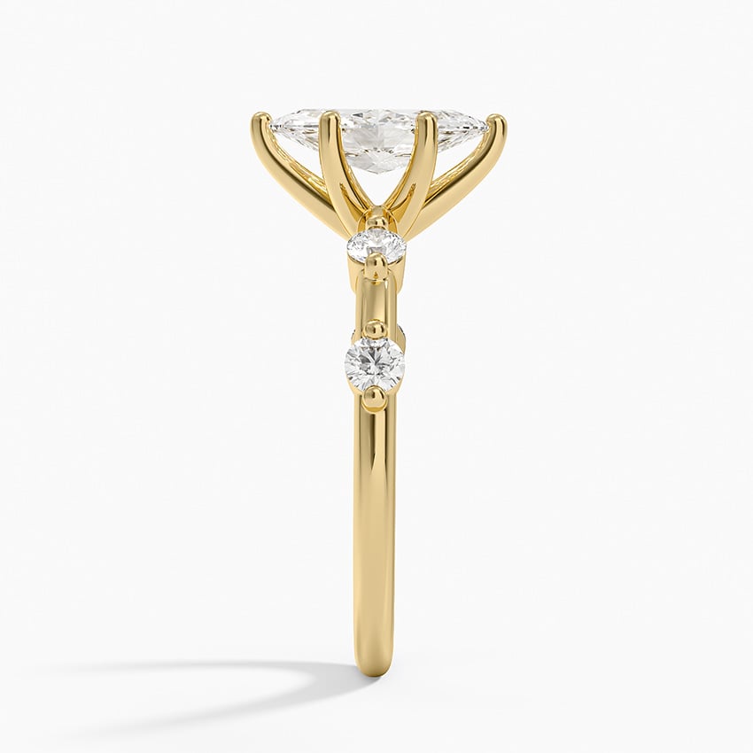 Aimee 1.7mm Diamond Ring Yellow Gold 18k Marquise Engagement Ring