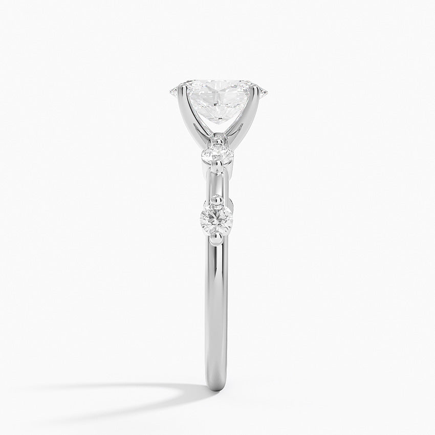 Aimee 1.7mm Diamond Ring Platinum Oval Engagement Ring