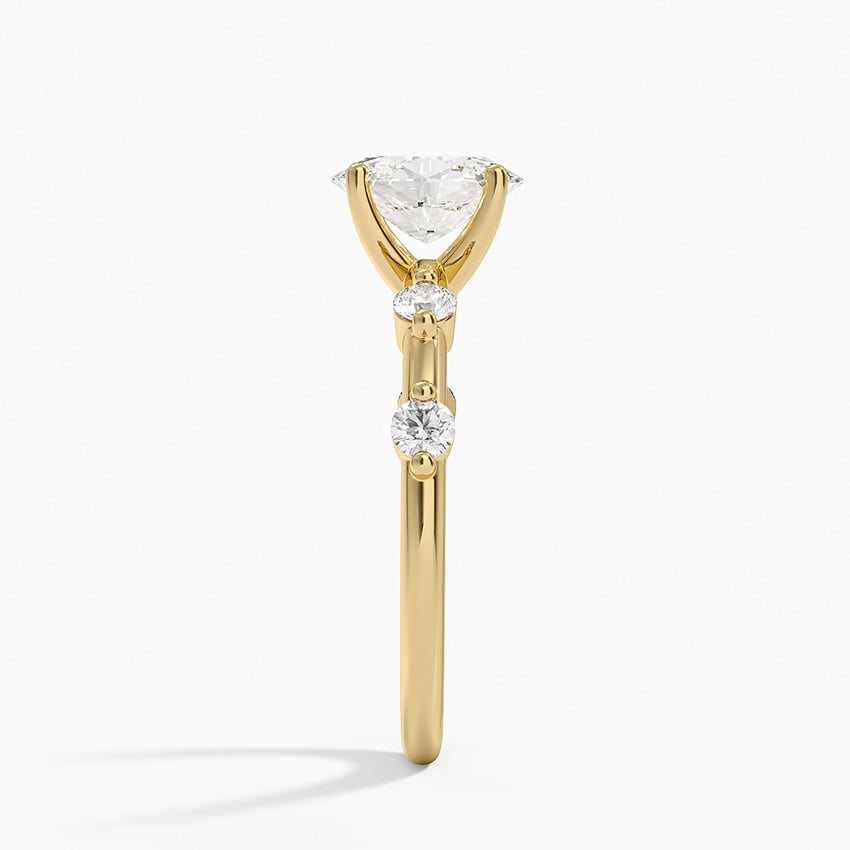 Aimee 1.7mm Diamond Ring Yellow Gold 18k Oval Engagement Ring