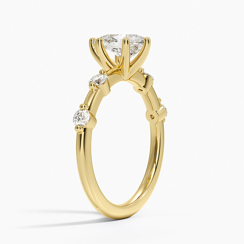 Aimee 1.7mm Diamond Ring Yellow Gold 18k Pear Engagement Ring