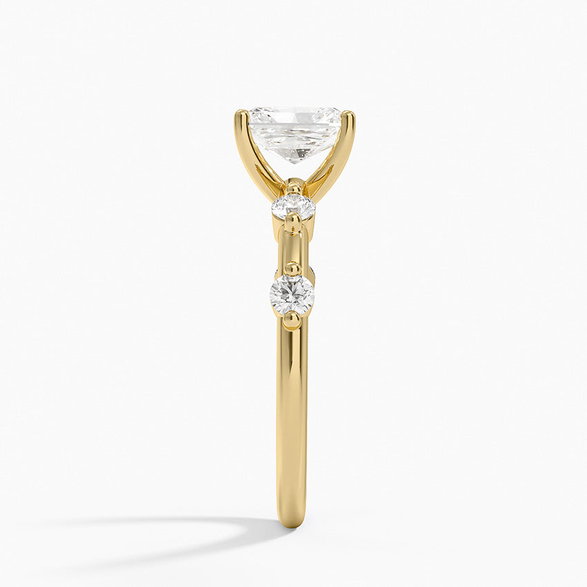 Aimee 1.7mm Diamond Ring Yellow Gold 18k Radiant Engagement Ring
