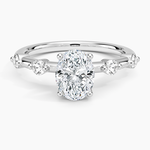 Aimee 1.7mm Diamond Ring Platinum Oval Engagement Ring