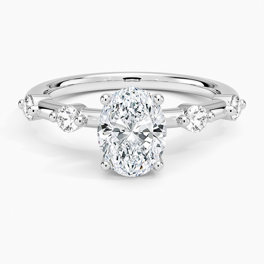 Aimee 1.7mm Diamond Ring Platinum Oval Engagement Ring