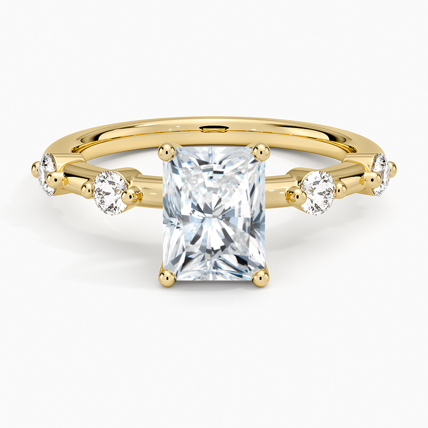 Aimee 1.7mm Diamond Ring Yellow Gold 18k Radiant Engagement Ring