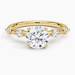 Aimee 1.7mm Diamond Ring Yellow Gold 18k Round Engagement Ring