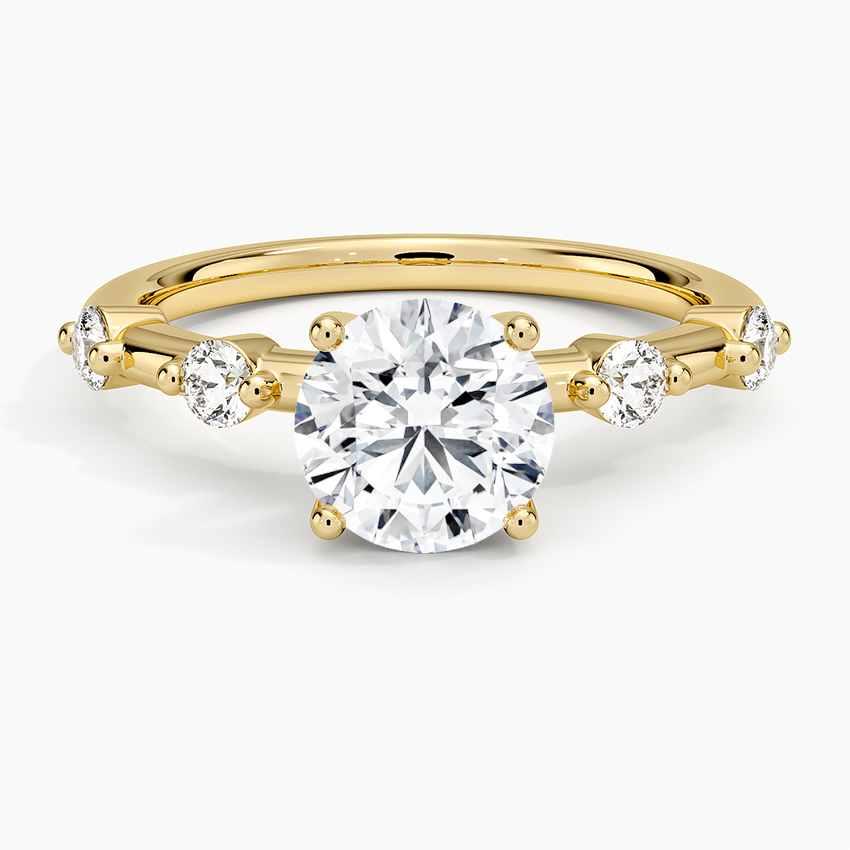 Aimee 1.7mm Diamond Ring Yellow Gold 18k Round Engagement Ring