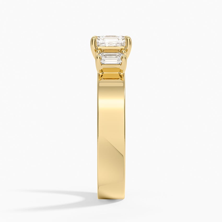 Peyton Emerald Cut Three Stone Diamond Ring (1/2 ct. tw.) Yellow Gold 18k Asscher Engagement Ring