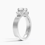 Peyton Emerald Cut Three Stone Diamond Ring (1/2 ct. tw.) Platinum Cushion Engagement Ring