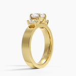 Peyton Emerald Cut Three Stone Diamond Ring (1/2 ct. tw.) Yellow Gold 18k Cushion Engagement Ring