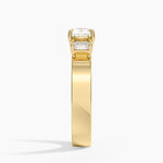 Peyton Emerald Cut Three Stone Diamond Ring (1/2 ct. tw.) Yellow Gold 18k Cushion Engagement Ring
