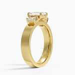 Peyton Emerald Cut Three Stone Diamond Ring (1/2 ct. tw.) Yellow Gold 18k Emerald Engagement Ring