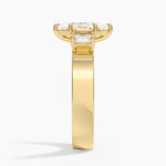 Peyton Emerald Cut Three Stone Diamond Ring (1/2 ct. tw.) Yellow Gold 18k Marquise Engagement Ring