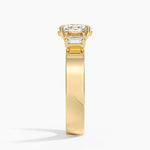 Peyton Emerald Cut Three Stone Diamond Ring (1/2 ct. tw.) Yellow Gold 18k Oval Engagement Ring