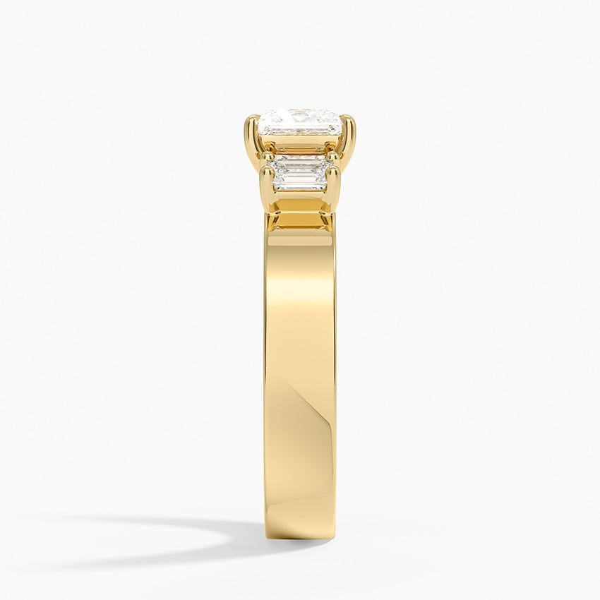 Peyton Emerald Cut Three Stone Diamond Ring (1/2 ct. tw.) Yellow Gold 18k Princess Engagement Ring
