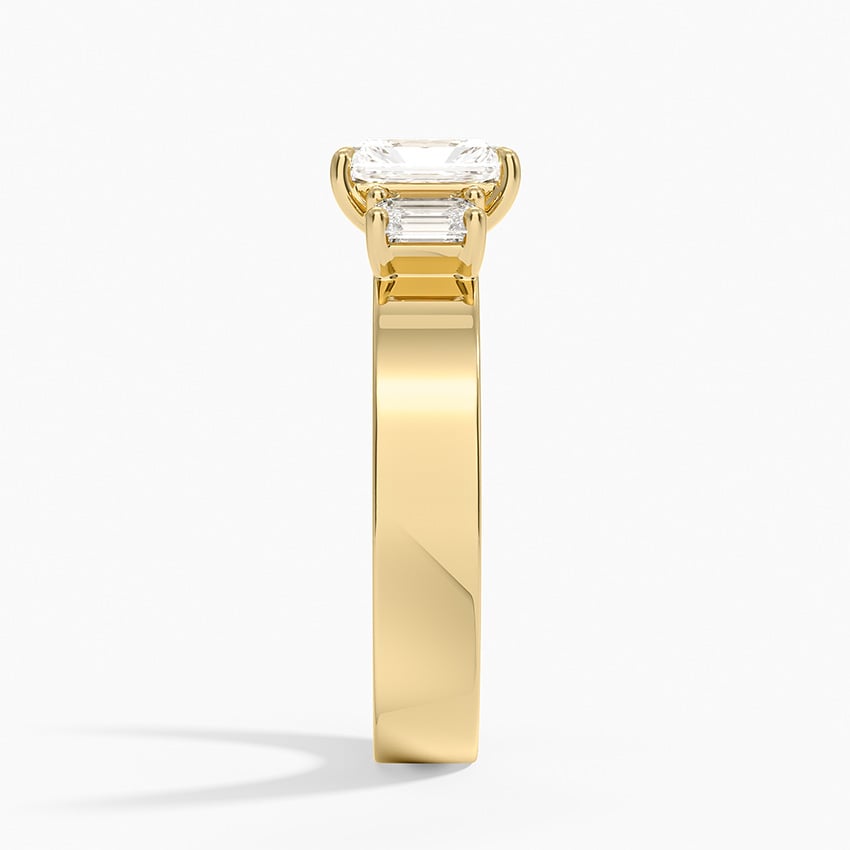 Peyton Emerald Cut Three Stone Diamond Ring (1/2 ct. tw.) Yellow Gold 18k Radiant Engagement Ring