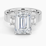 Peyton Emerald Cut Three Stone Diamond Ring (1/2 ct. tw.) Platinum Emerald Engagement Ring