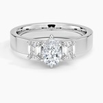 Peyton Emerald Cut Three Stone Diamond Ring (1/2 ct. tw.) Platinum Pear Engagement Ring
