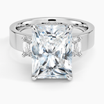 Peyton Emerald Cut Three Stone Diamond Ring (1/2 ct. tw.) Platinum Radiant Engagement Ring