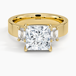 Peyton Emerald Cut Three Stone Diamond Ring (1/2 ct. tw.) Yellow Gold 18k Princess Engagement Ring