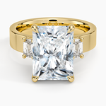 Peyton Emerald Cut Three Stone Diamond Ring (1/2 ct. tw.) Yellow Gold 18k Radiant Engagement Ring