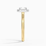 Platinum Mixed Metal Julia Halo Diamond Ring (1/5 ct. tw.) Yellow Gold 18k Asscher Engagement Ring