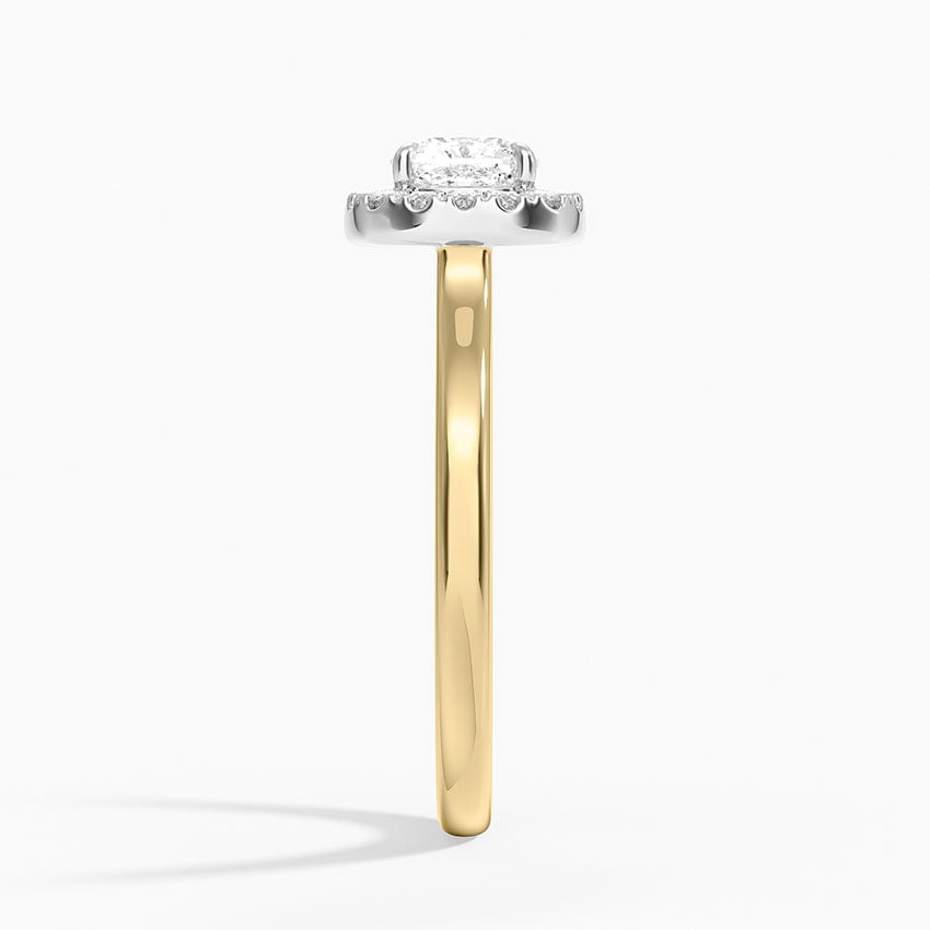 Platinum Mixed Metal Julia Halo Diamond Ring (1/5 ct. tw.) Yellow Gold 18k Cushion Engagement Ring