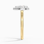 Platinum Mixed Metal Julia Halo Diamond Ring (1/5 ct. tw.) Yellow Gold 18k Pear Engagement Ring