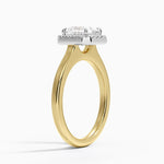 Platinum Mixed Metal Julia Halo Diamond Ring (1/5 ct. tw.) Yellow Gold 18k Princess Engagement Ring