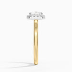 Platinum Mixed Metal Julia Halo Diamond Ring (1/5 ct. tw.) Yellow Gold 18k Princess Engagement Ring