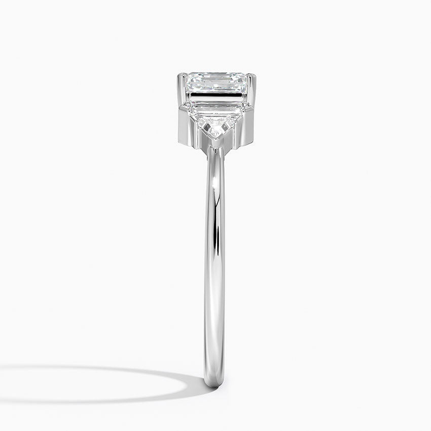 Edie Art Deco Diamond Ring Platinum Asscher Engagement Ring