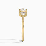 Edie Art Deco Diamond Ring Yellow Gold 18k Cushion Engagement Ring
